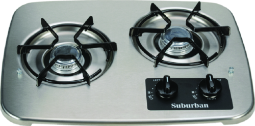 Suburban Drop In Cooktop 2 Burner Stainless Steel